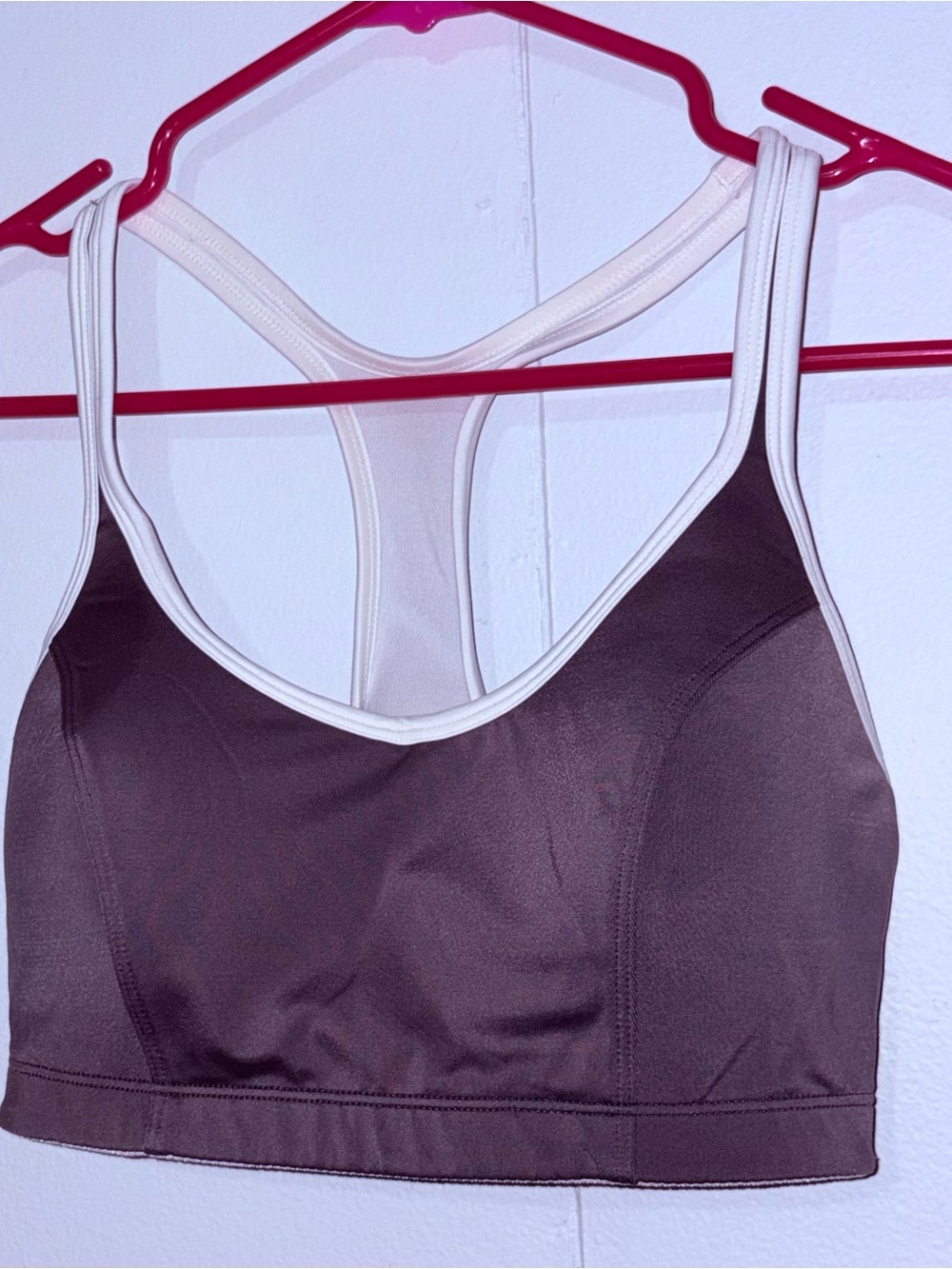 Champion Double Dry Women’s Sports Bra 36C Brown White Racerback